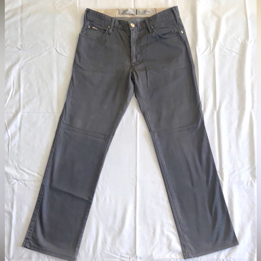 Armani men’s denim jeans Gray stretch trouser Sz 30 Italian luxury vintage